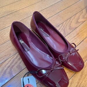 Cider Women's Burgundy Red Ballet Flats